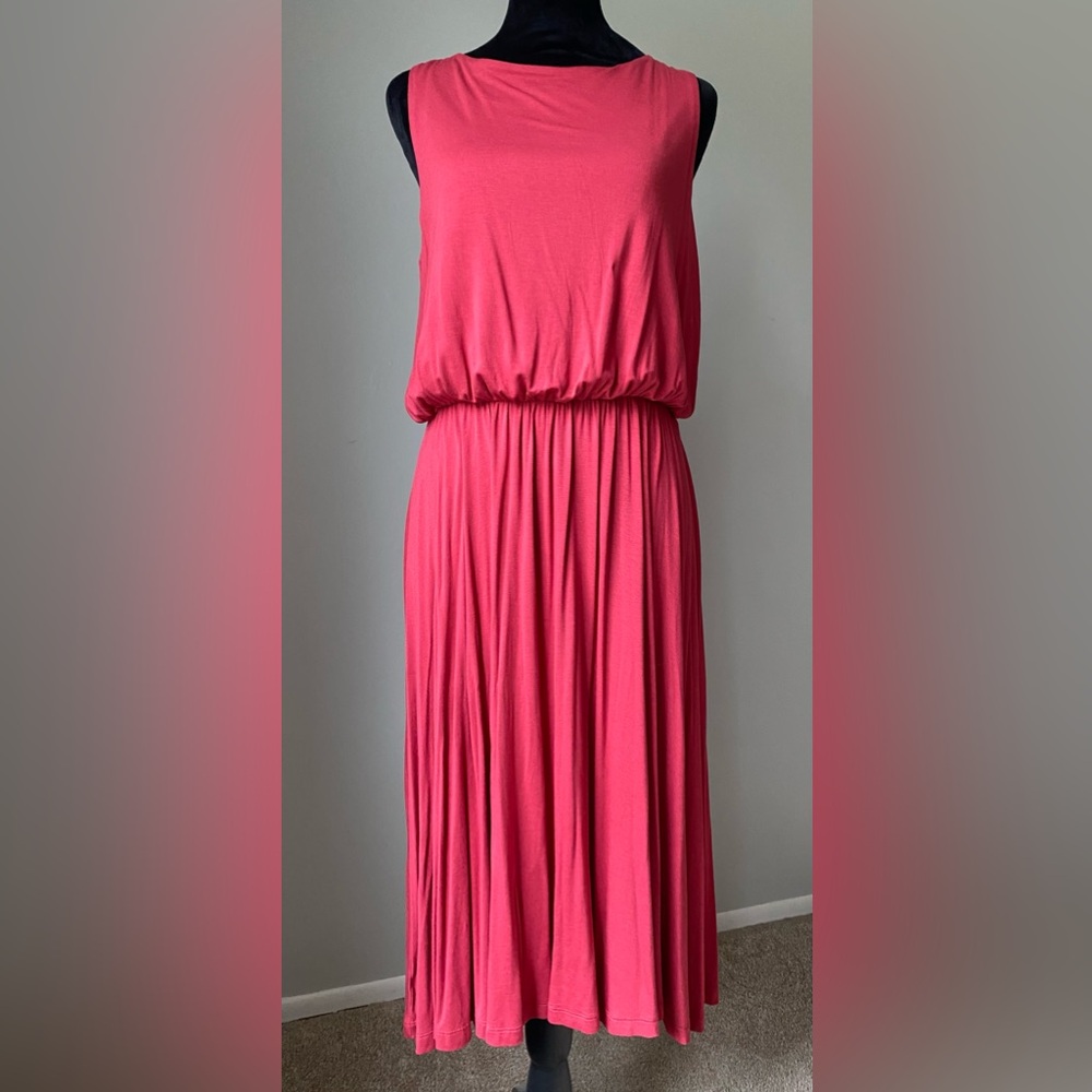 NWT Loft Outlet Sleeveless Red Open Back Swing Dress